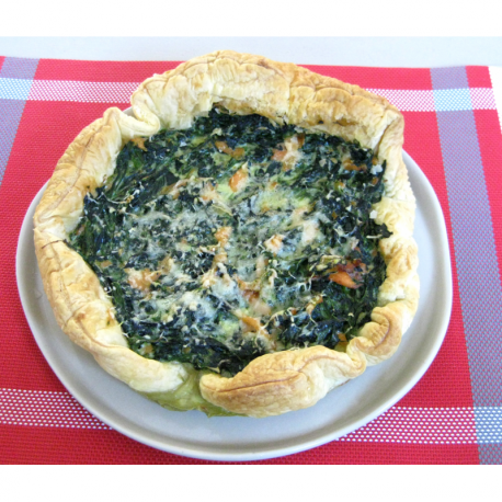 Tarte épinards et truite fumée