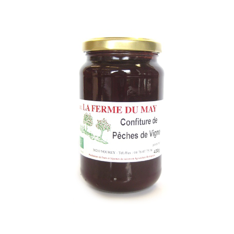 Confiture de pêche de vigne bio (430g)